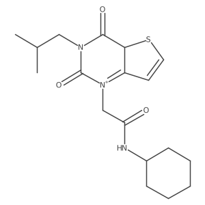 N-cyclohexyl-2-[3-(2-methylpropyl)-2,4-dioxo-4aH-thieno[3,2-d]pyrimidin-1-ium-1-yl]acetamide结构式