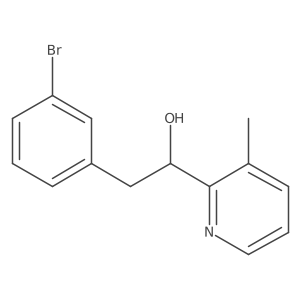 2-Pyridinemethanol, I+/--[(3-bromophenyl)methyl]-3-methyl- Structure