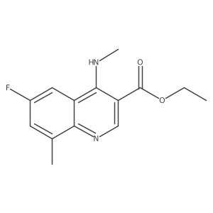 Ethyl 6-fluoro-8-methyl-4-(methylamino)quinoline-3-carboxylate Structure
