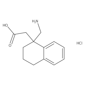 2-(1-(Aminomethyl)-1,2,3,4-tetrahydronaphthalen-1-yl)acetic acid hydrochloride Structure