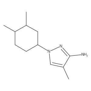 1-(3,4-dimethylcyclohexyl)-4-methyl-1H-pyrazol-3-amine结构式