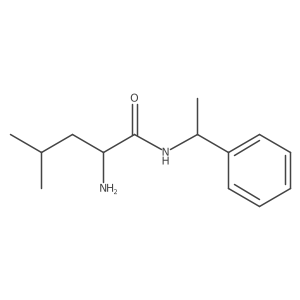 2-amino-4-methyl-N-[(1S)-1-phenylethyl]pentanamide结构式