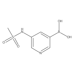 5-Methanesulfonylamino-pyridine-3-boronic acid Structure