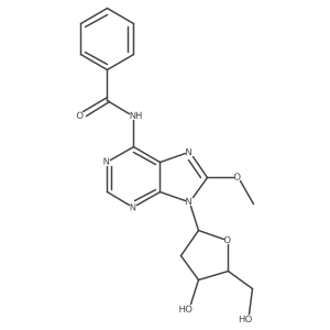 N-(9-((2R,4S,5R)-4-Hydroxy-5-(hydroxymethyl)tetrahydrofuran-2-yl)-8-methoxy-9H-purin-6-yl)benzamide Structure