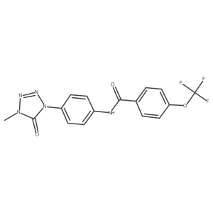 N-[4-(4-methyl-5-oxo-4,5-dihydro-1H-1,2,3,4-tetrazol-1-yl)phenyl]-4-(trifluoromethoxy)benzamide Structure