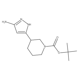 tert-butyl 3-(3-amino-1H-pyrazol-5-yl)piperidine-1-carboxylate Structure