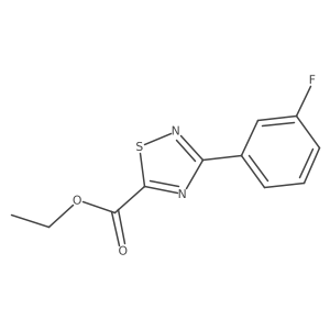 Ethyl 3-(3-fluorophenyl)-1,2,4-thiadiazole-5-carboxylate结构式
