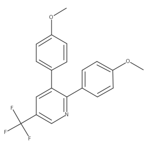 2,3-Bis(4-methoxyphenyl)-5-(trifluoromethyl)pyridine Structure