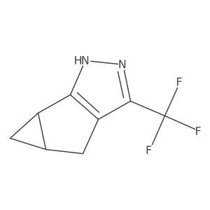 4,4a,5,5a-Tetrahydro-3-(trifluoromethyl)-1H-cyclopropa[4,5]cyclopenta[1,2-c]pyrazole Structure