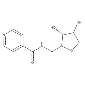 N-(((2R,3S,4R)-4-amino-3-hydroxytetrahydrofuran-2-yl)methyl)isonicotinamide Structure