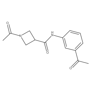 1-acetyl-N-(3-acetylphenyl)azetidine-3-carboxamide结构式