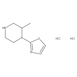 2-Methyl-1-(1,3-thiazol-2-yl)piperazine dihydrochloride结构式