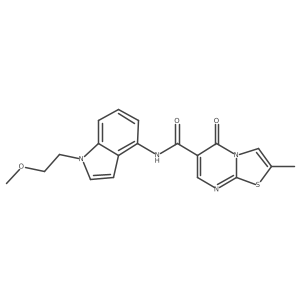 N-[1-(2-methoxyethyl)-1H-indol-4-yl]-2-methyl-5-oxo-5H-[1,3]thiazolo[3,2-a]pyrimidine-6-carboxamide Structure