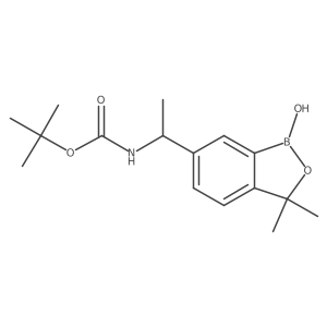 Tert-butyl 1-(1-hydroxy-3,3-dimethyl-1,3-dihydrobenzo[c][1,2]oxaborol-6-yl)ethylcarbamate Structure