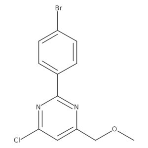 2-(4-Bromophenyl)-4-chloro-6-(methoxymethyl)pyrimidine结构式