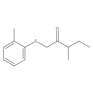 3-Methyl-1-[(2-methylphenyl)sulfanyl]pentan-2-one结构式