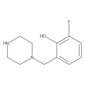 2-Chloro-6-(piperazin-1-ylmethyl)phenol Structure