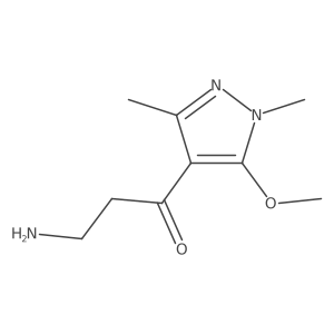3-amino-1-(5-methoxy-1,3-dimethyl-1H-pyrazol-4-yl)propan-1-one Structure