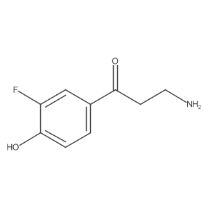 3-Amino-1-(3-fluoro-4-hydroxyphenyl)propan-1-one结构式
