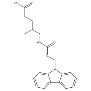 5-([(9H-Fluoren-9-ylmethoxy)carbonyl]amino)-4-methylpentanoic acid Structure