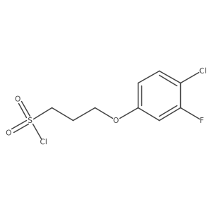 3-(4-Chloro-3-fluorophenoxy)propane-1-sulfonyl chloride结构式