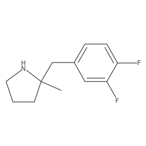 2-[(3,4-Difluorophenyl)methyl]-2-methylpyrrolidine Structure