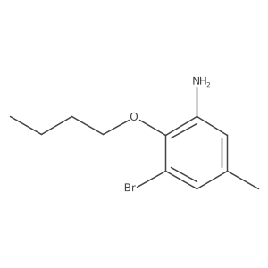 3-Bromo-2-butoxy-5-methylaniline Structure
