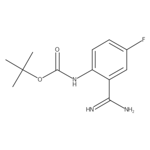 tert-butyl N-(2-carbamimidoyl-4-fluorophenyl)carbamate Structure