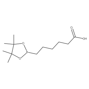6-(Tetramethyl-1,3,2-dioxaborolan-2-yl)hexanoic acid Structure
