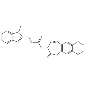 2-(7,8-dimethoxy-2-oxo-1,2-dihydro-3H-3-benzazepin-3-yl)-N-[(1-methyl-1H-benzimidazol-2-yl)methyl]acetamide结构式