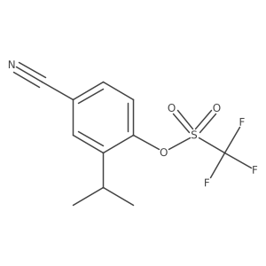 4-Cyano-2-isopropylphenyl trifluoromethanesulfonate结构式