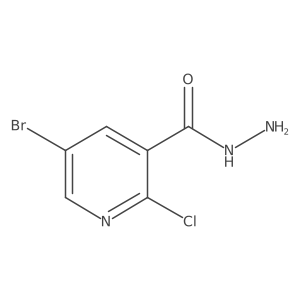 5-Bromo-2-chloro-nicotinic acid hydrazide结构式