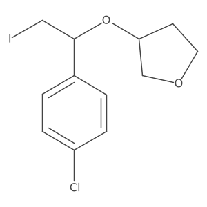 3-[1-(4-Chlorophenyl)-2-iodoethoxy]oxolane结构式