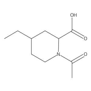 1-Acetyl-4-ethylpiperidine-2-carboxylic acid结构式