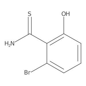 2-Bromo-6-hydroxybenzene-1-carbothioamide结构式