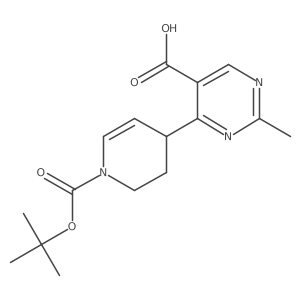 4-(1-(Tert-butoxycarbonyl)-1,2,3,4-tetrahydropyridin-4-yl)-2-methylpyrimidine-5-carboxylic acid Structure