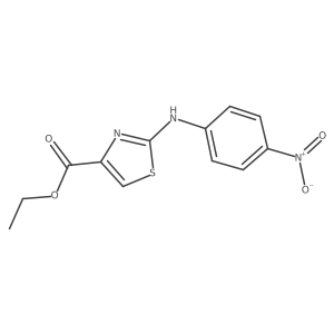2-(4-Nitrophenylamino)-thiazole-4-carboxylic acid ethyl ester结构式