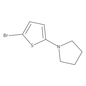 2-Bromo-5-(pyrrolidino)thiophene结构式