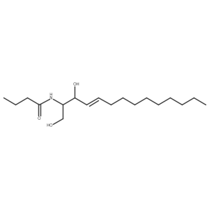 N-[(E,2S,3R)-1,3-dihydroxytetradec-4-en-2-yl]butanamide Structure