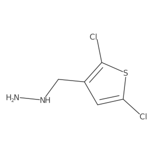 [(2,5-Dichlorothiophen-3-yl)methyl]hydrazine结构式