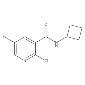 2-Chloro-N-cyclobutyl-5-fluoropyridine-3-carboxamide结构式