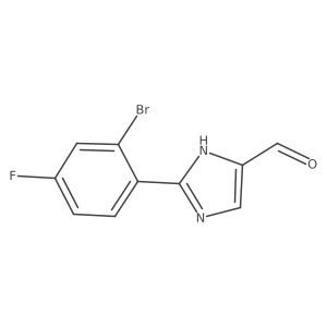2-(2-Bromo-4-fluorophenyl)-1H-imidazole-5-carbaldehyde结构式