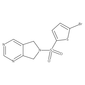 6-((5-bromothiophen-2-yl)sulfonyl)-6,7-dihydro-5H-pyrrolo[3,4-d]pyrimidine结构式