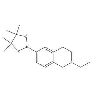 2-Ethyl-1,2,3,4-tetrahydro-6-(4,4,5,5-tetramethyl-1,3,2-dioxaborolan-2-yl)isoquinoline结构式
