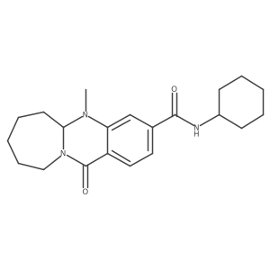 N-cyclohexyl-5-methyl-12-oxo-5,5a,6,7,8,9,10,12-octahydroazepino[2,1-b]quinazoline-3-carboxamide结构式