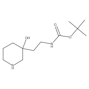 tert-Butyl N-[2-(3-hydroxypiperidin-3-yl)ethyl]carbamate Structure