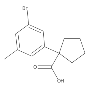 1-(3-Bromo-5-methylphenyl)cyclopentane-1-carboxylic acid结构式