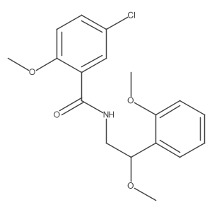 5-chloro-2-methoxy-N-[2-methoxy-2-(2-methoxyphenyl)ethyl]benzamide结构式