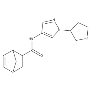 N-(1-(tetrahydrofuran-3-yl)-1H-pyrazol-4-yl)bicyclo[2.2.1]hept-5-ene-2-carboxamide Structure