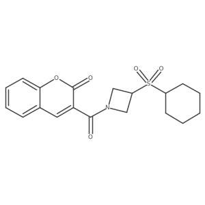 3-(3-(cyclohexylsulfonyl)azetidine-1-carbonyl)-2H-chromen-2-one Structure